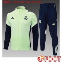 Ensemble Veste Survetement De Foot Real Madrid Enfant Vert 2025/2026
