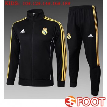Ensemble Veste Survetement De Foot Real Madrid Enfant Noir 2025/2026