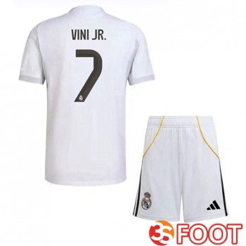 Maillot De Foot Real Madrid (Vini Jr. 7) Enfant Domicile Blanc 2025/2026