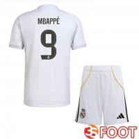 Maillot De Foot Real Madrid (Mbappé 9) Enfant Domicile Blanc 2025/2026 Maillot De Foot Real Madrid (Mbappé 9) Enfant Domicile Blanc 2025/2026