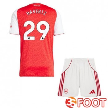Maillot De Foot Arsenal (HAVERTZ 29) Enfant Domicile Rouge Blanc 2025/2026