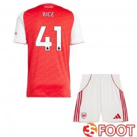 Maillot De Foot Arsenal (RICE 41) Enfant Domicile Rouge Blanc 2025/2026