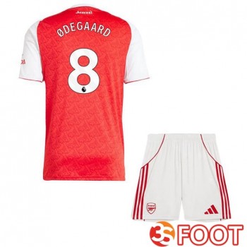 Maillot De Foot Arsenal (ØDEGAARD 8) Enfant Domicile Rouge Blanc 2025/2026