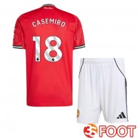 Maillot De Foot Manchester United (CASEMIRO 18) Enfant Domicile Rouge 2025/2026