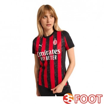 Maillot De Foot AC Milan Femme Domicile Rouge Noir 2025/2026