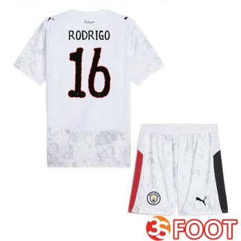 Maillot Manchester City Club World Cup (Rodrigo 16) Enfant Domicile Blanc 2025/2026