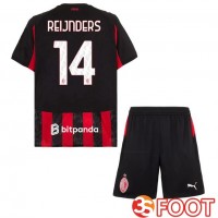 Maillot De Foot AC Milan (Reijnders 14) Enfant Domicile Rouge Noir 2025/2026 Maillot De Foot AC Milan (Reijnders 14) Enfant Domicile Rouge Noir 2025/2026