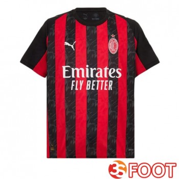 Maillot De Foot AC Milan Domicile Rouge Noir 2025/2026