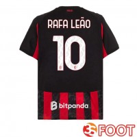 Maillot De Foot AC Milan (Rafa Leão 10) Domicile Rouge Noir 2025/2026