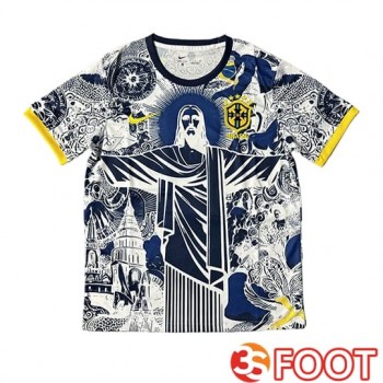 Maillot Equipe Foot Bresil Special Edition Blanc/Bleu 2025/2026