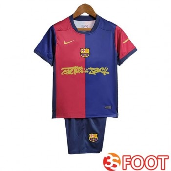 Maillot De Foot Barcelone Enfant x Travis Scott Domicile 2024/2025