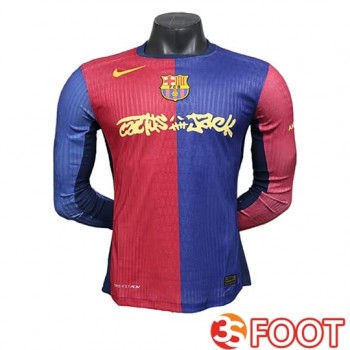 Maillot De Foot FC Barcelone Travis Scott Manches Longues Domicile 2024/2025
