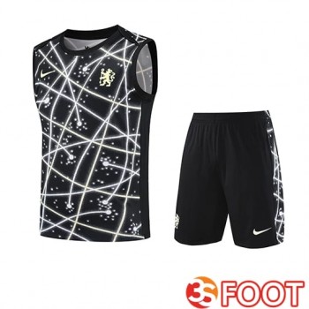 Gilet De football FC Chelsea Enfant Noir/Blanc 2025/2026