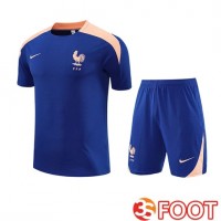 Ensemble Training T-Shirts France Enfant Bleu/Rose 2025/2026