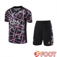 Ensemble Training T-Shirts PSG Enfant Noir/Rose 2025/2026