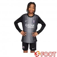 Maillot De Foot Paris PSG Enfant Gardien De but Manche longue Noir 2025/2026 Maillot De Foot Paris PSG Enfant Gardien De but Manche longue Noir 2025/2026