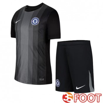Maillot De Foot FC Chelsea Enfant Gardien De but Noir 2025/2026