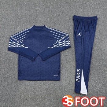 Ensemble Survetement De Foot Jordan Paris PSG Bleu Royal 2025/2026