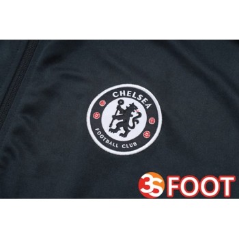 Ensemble Veste Survetement De Foot FC Chelsea Gris 2025/2026