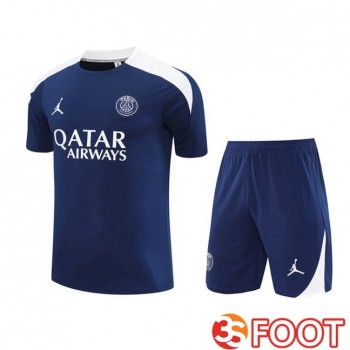 Ensemble Training T-Shirts Jordan Paris PSG + Shorts Bleu Royal 2025/2026