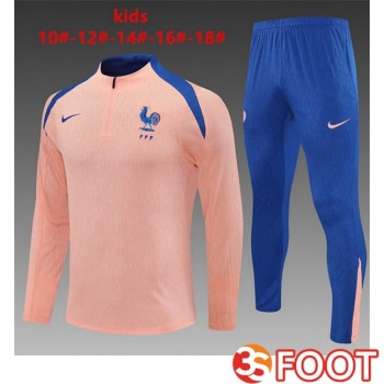 Ensemble Survetement De Foot France Enfant Rose 2025/2026