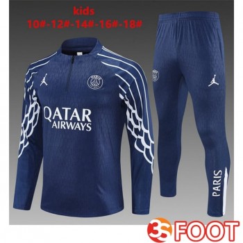Ensemble Survetement De Foot Jordan Paris PSG Enfant Bleu 2025/2026