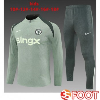 Ensemble Survetement De Foot FC Chelsea Enfant Vert 2025/2026