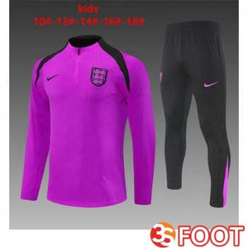 Ensemble Survetement De Foot Angleterre Enfant Pourpre 2025/2026