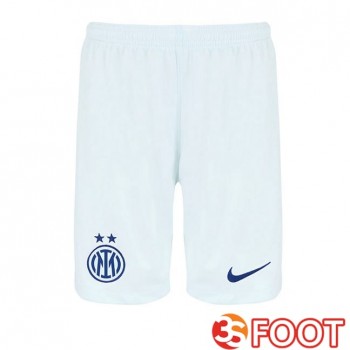Short De Foot Inter Milan Exterieur Blanc Bleu 2025/2026