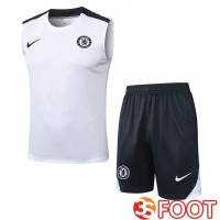 Gilet Foot FC Chelsea + Shorts Blanc 2025/2026