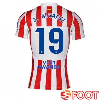 Maillot De Foot Atletico Madrid (J. ALVAREZ 19) Domicile Rouge 2025/2026