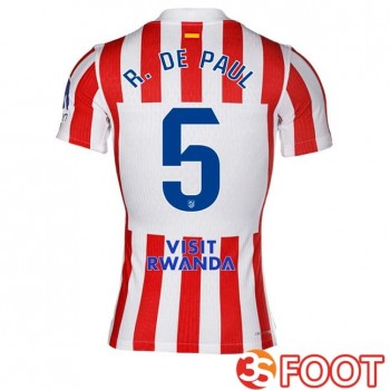 Maillot De Foot Atletico Madrid (R. De PAUL 5) Domicile Rouge 2025/2026