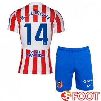 Maillot De Foot Atletico Madrid (M. LLORENTE 14) Enfant Domicile Rouge 2025/2026
