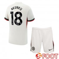 Maillot De Foot FC Chelsea (Nkunku 18) Enfant Exterieur Blanc 2025/2026