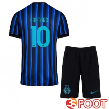 Maillot De Foot Inter Milan (LAUTARO 10) Enfant Domicile Bleu Noir 2025/2026
