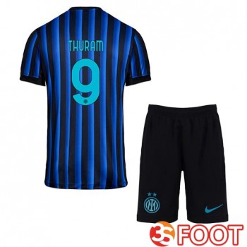Maillot De Foot Inter Milan (THURAM 9) Enfant Domicile Bleu Noir 2025/2026