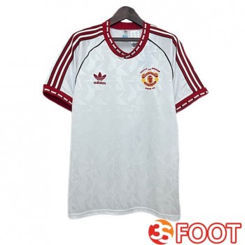Maillot De Foot Manchester United Retro Third Blanc 1990-1992
