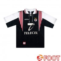 Maillot De Foot S.L Benfica Retro Exterieur Noir Blanc 1997-1998