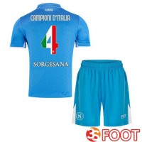Maillot De Foot SSC Naples Campioni D'Italia Enfant Domicile Bleu 2024/2025 Maillot De Foot SSC Naples Campioni D'Italia Enfant Domicile Bleu 2024/2025