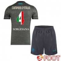 Maillot De Foot SSC Naples Campioni D'Italia Enfant Third Gris 2024/2025