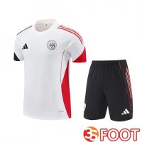 Ensemble Training T-Shirts Ajax Enfant Blanc Noir Rouge 2025 2026