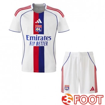 Maillot De Foot Lyon OL Enfant Domicile Blanc 2025/2026