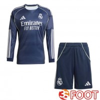 Maillot De Foot Real Madrid Enfant Exterieur Manche longue Bleu Royal 2025/2026
