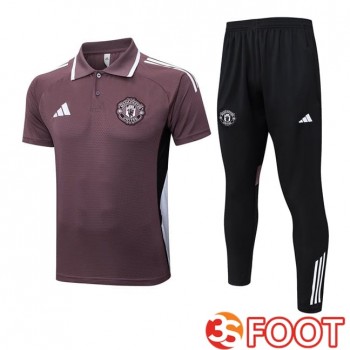 Ensemble Polo Manchester United + Pantalon Pourpre 2025/2026