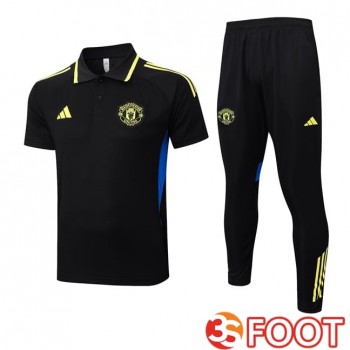 Ensemble Polo Manchester United + Pantalon Noir 2025/2026