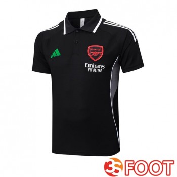 Polo Foot Arsenal Noir 2025/2026