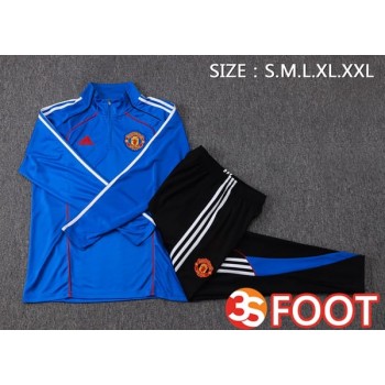 Ensemble Survetement De Foot Manchester United Bleu 2025/2026