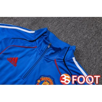 Ensemble Survetement De Foot Manchester United Bleu 2025/2026