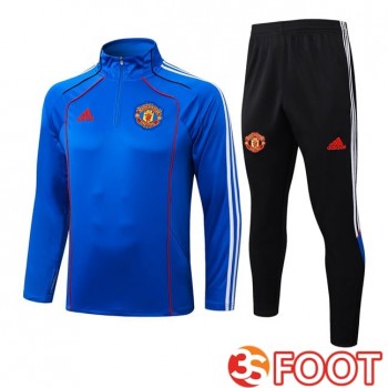 Ensemble Survetement De Foot Manchester United Bleu 2025/2026