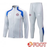 Ensemble Survetement De Foot - Veste Bayern Munich Gris 2025/2026